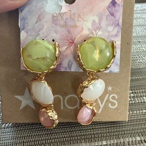 Gold and Pink Earrings